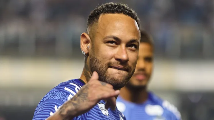 Neymar in het shirt van Santos